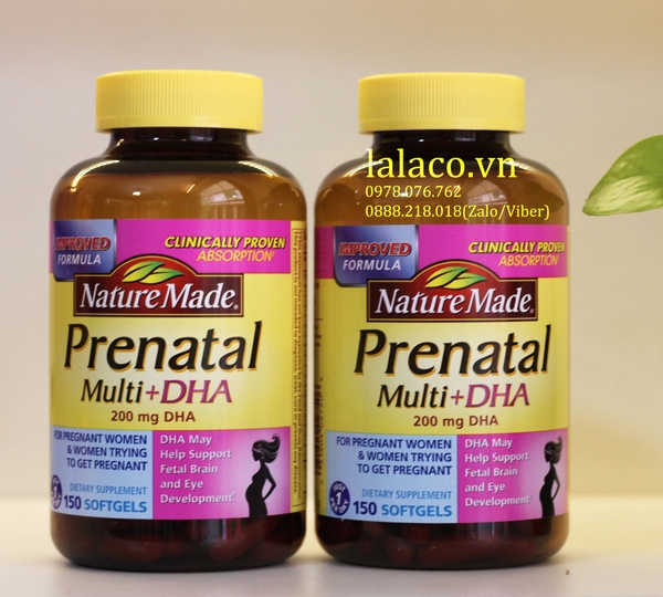 Thuốc bổ cho bà bầu Nature Made Prenatal Multi+…