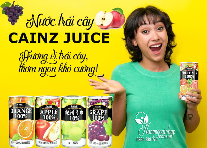 Nước trái cây Cainz Juice 100% – Món uống tự nhiên và an toàn cho sức khỏe