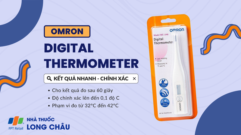 Nhiệt kế điện tử Omron MC-246 đo nhiệt độ cho trẻ khi sốt