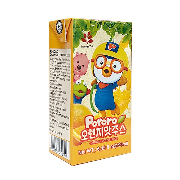 Nước trái cây Pororo Wondertok: Bổ sung dinh dưỡng và vị ngon cho bé